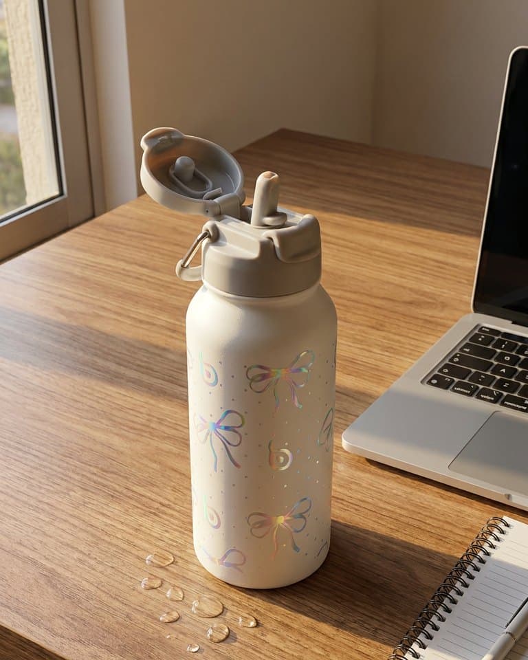 Garrafa térmica de 950 ml com palhinha, imagem 3